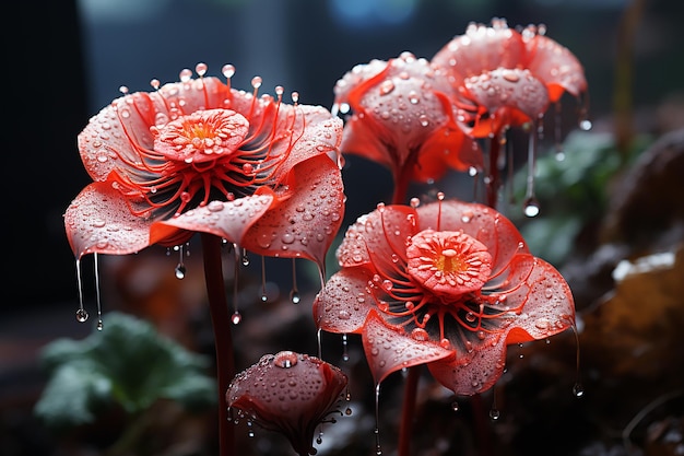 Редчайшие цветы на планете фото Premium Photo Red roses covered with frost in the winter garden generative ai