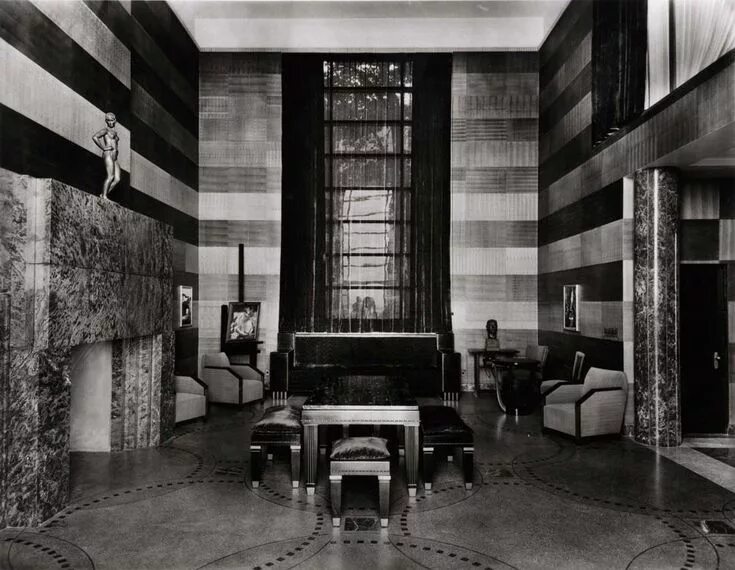 Редкие питомцы арт деко 1930 фото #EnVie Maison Ernest-Cormier, vue du salon accès privé Art deco, Art deco house 