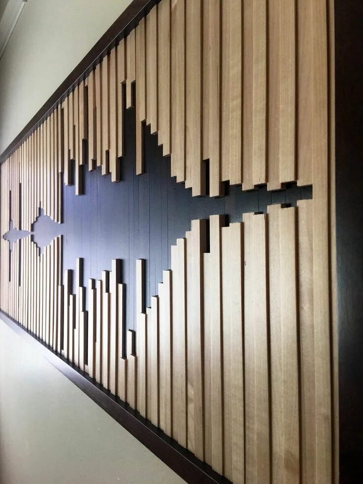 Реечки на стене декор Abstract Sound Wave, Wood Wall Art, Wood Wall, Sound Wave Wall Art, Wooden, Wood