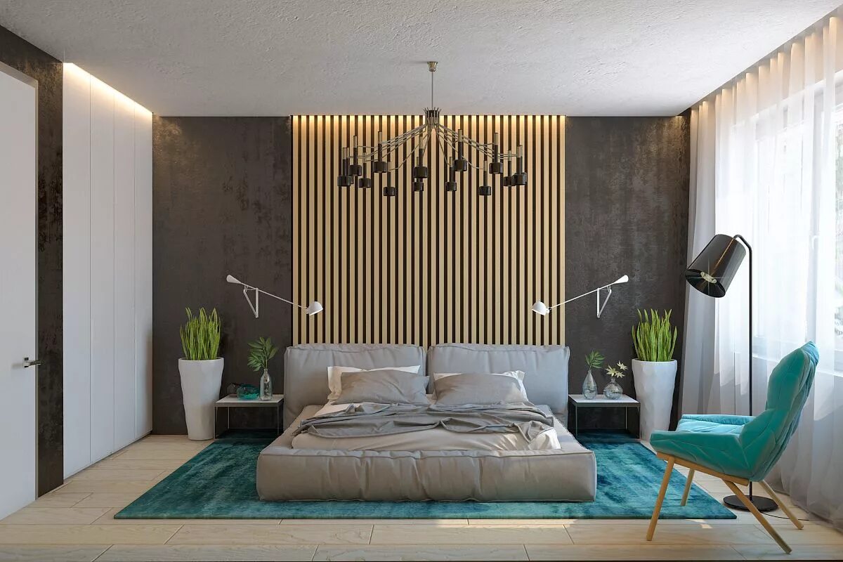 Реечная стена в интерьере Спальня Home decor bedroom, Bedroom design, Interior design bedroom