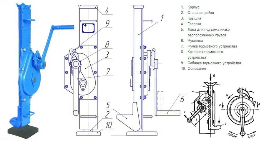 Реечный домкрат своими руками чертежи Домкрат реечный чертежи