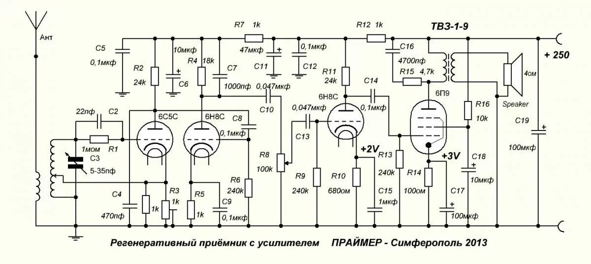 Регенеративный приемник на лампах схема принципиальная электрическая Контент ПРАЙМЕР - Страница 30 - Форум по радиоэлектронике