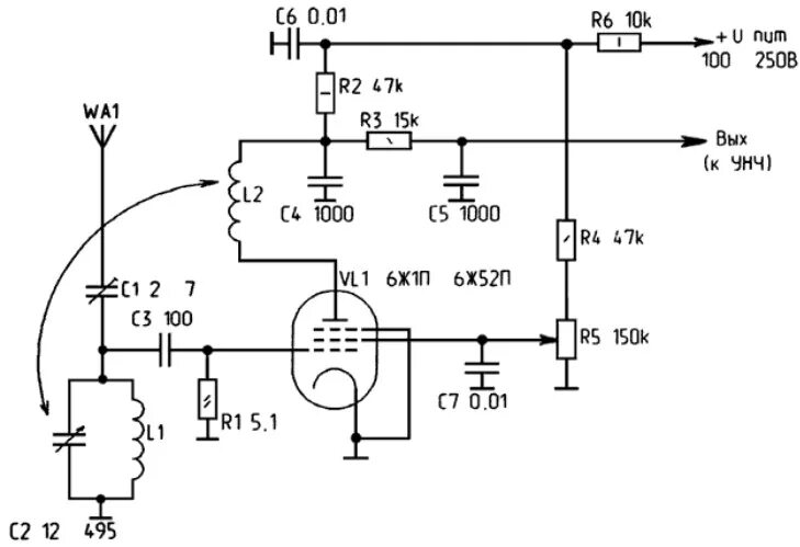 Регенеративный приемник на лампах схема принципиальная электрическая Регенеративный Приемник - КВ и УКВ радиосвязь - Форум по радиоэлектронике