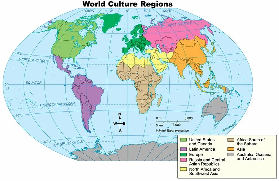 Регионы мира фото World Culture Regions (Geography Textbook) - Весь мир - Бесплатные векторные кар