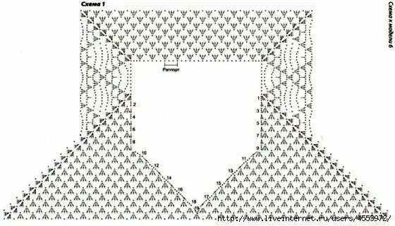 Реглан крючком схема Российский Сервис Онлайн-Дневников Häkelschal einfach, Gehäkelte spitzenkanten, 