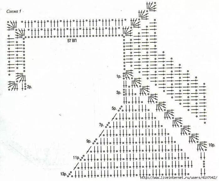 Реглан крючком схема и описание 3 (700x577, 186Kb) Вязание крючком узоры для свитера, Вязаное крючком пальто, Уз