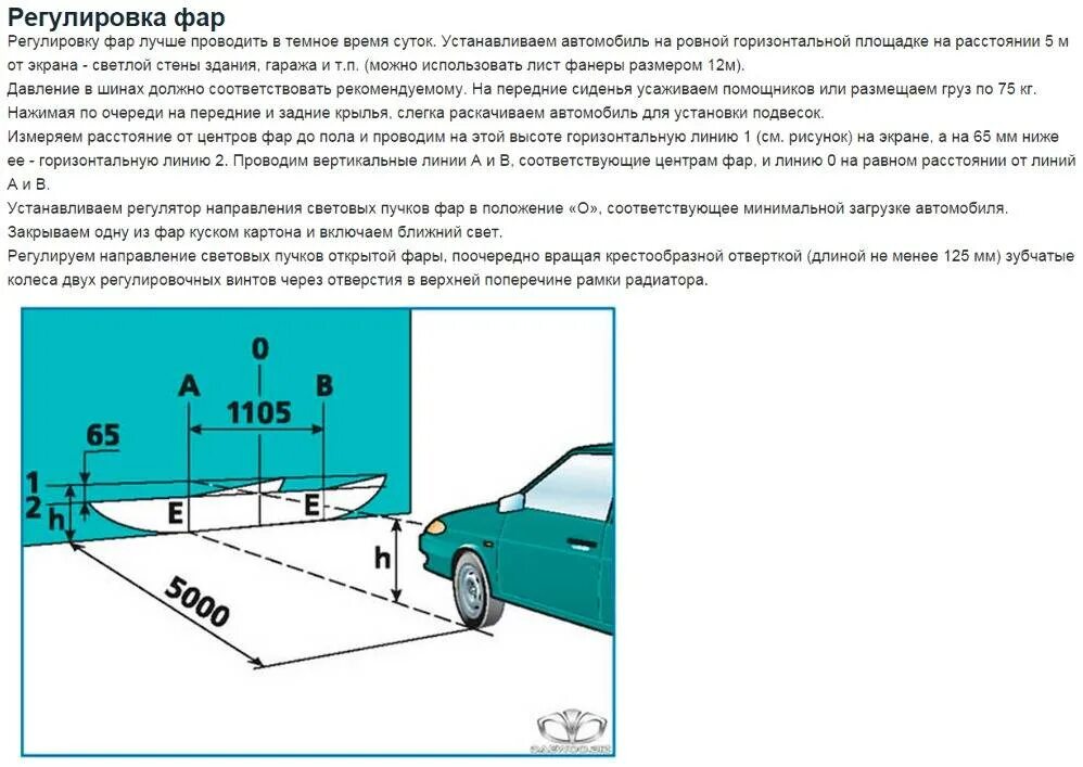 Регулировка фар ларгус своими руками схема Регулировка фар Лада Калина своими руками: фото, видео
