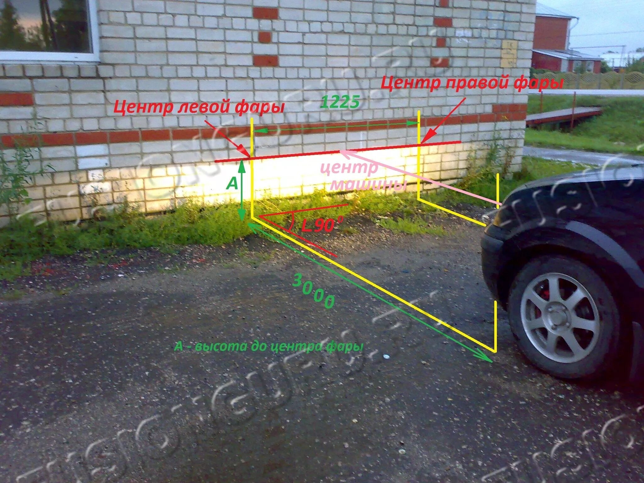 Регулировка фар схема на стене своими руками Где бы фары отрегулировать - обсуждение (33277356) на форуме nn.ru