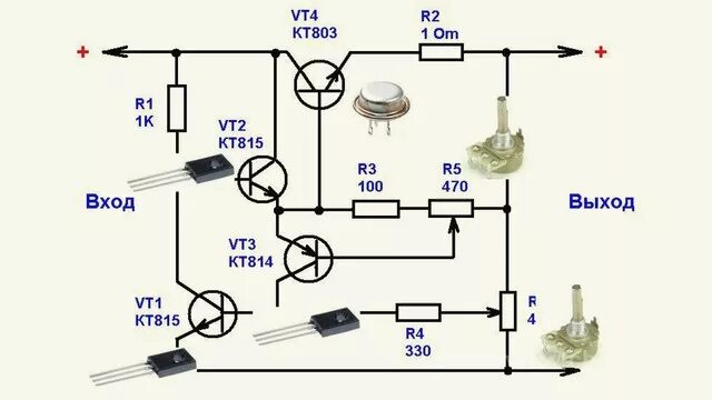 Регулировка напряжения схема своими руками Регулятор напряжения с ограничением тока