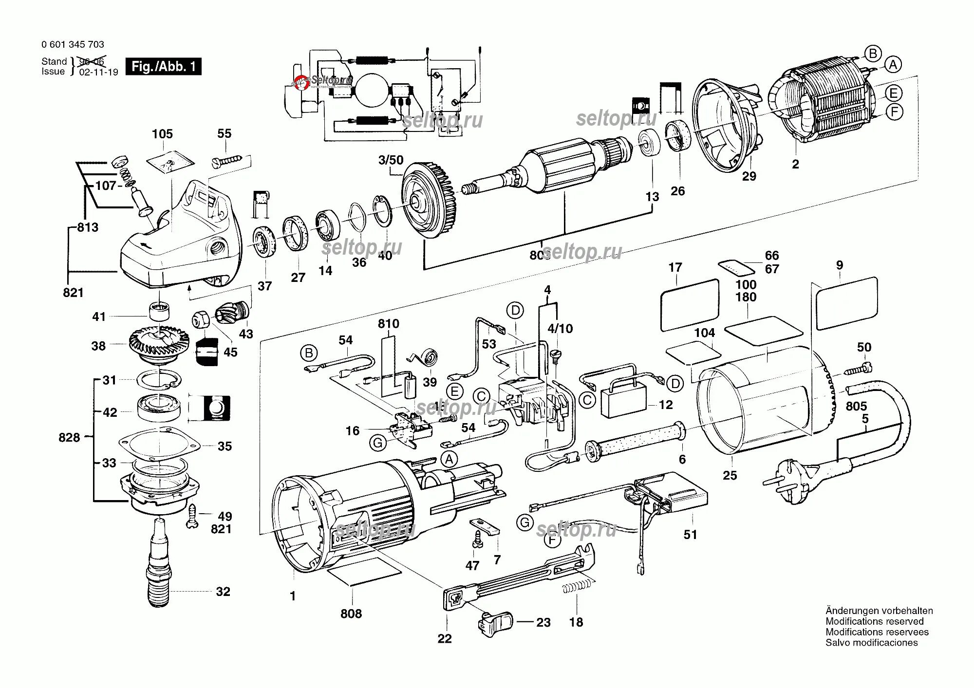 Регулятор болгарки бош схема Запчасти для болгарки Bosch GWS 9-150 C деталировка 1 (0601345703) купить в Моск