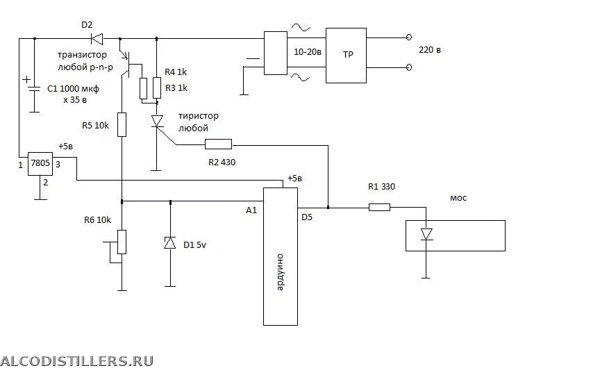Регулятор мощности для тэна своими руками схема Регуляторы мощности для ТЭНов (Страница 71)-Электронное оборудование-Alco Distil