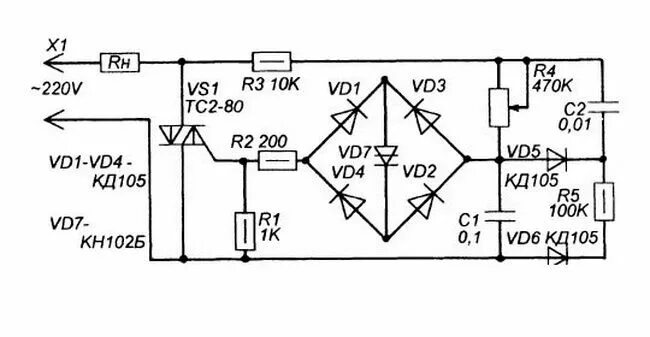 Регулятор мощности своими руками схема Полезное приспособление. Плавный пуск с регулировкой напряжения от 30 В до 220 В
