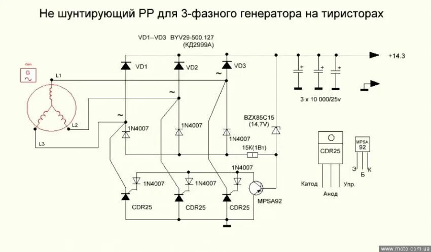 Регулятор напряжения электрическая схема Галерея фотографій повідомлення #1625981 теми форума "Реле - регулятори напруги 