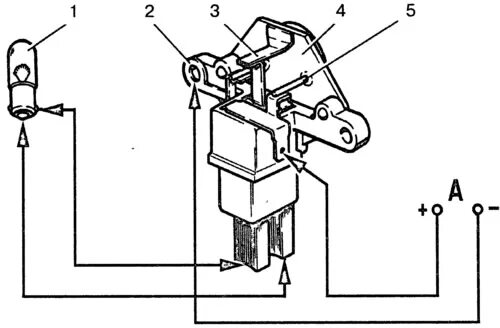 Регулятор напряжения генератора ваз схема подключения Kontrolné kontroly generátora automobilu VAZ-21214 (VAZ-21213 "Niva" 1994-2006 /