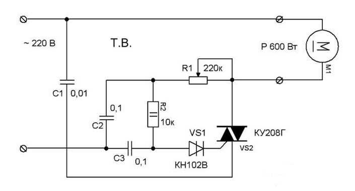 Регулятор оборотов электродвигателя 220в схема своими руками Регулирование оборотов двигателя переменного тока: основные принципы и способы