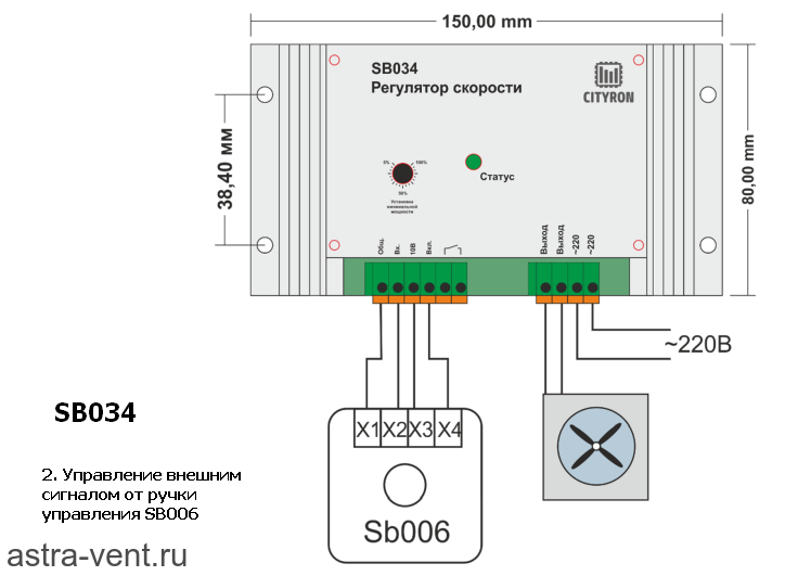 Регулятор скорости вентилятора 220в схема подключения SB регулятор скорости