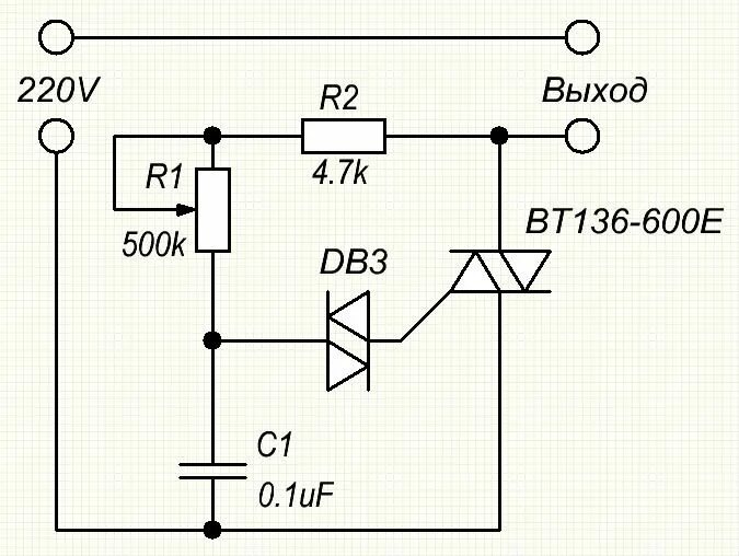 Регулятор света схема подключения Принципиальная схема, Электронная схема, Схемотехника