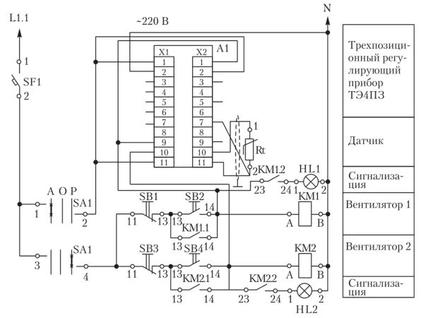 Регулятор температуры цкт 2 схема подключения Принципиальные электрические схемы регулятора - Автоматизация технологических пр
