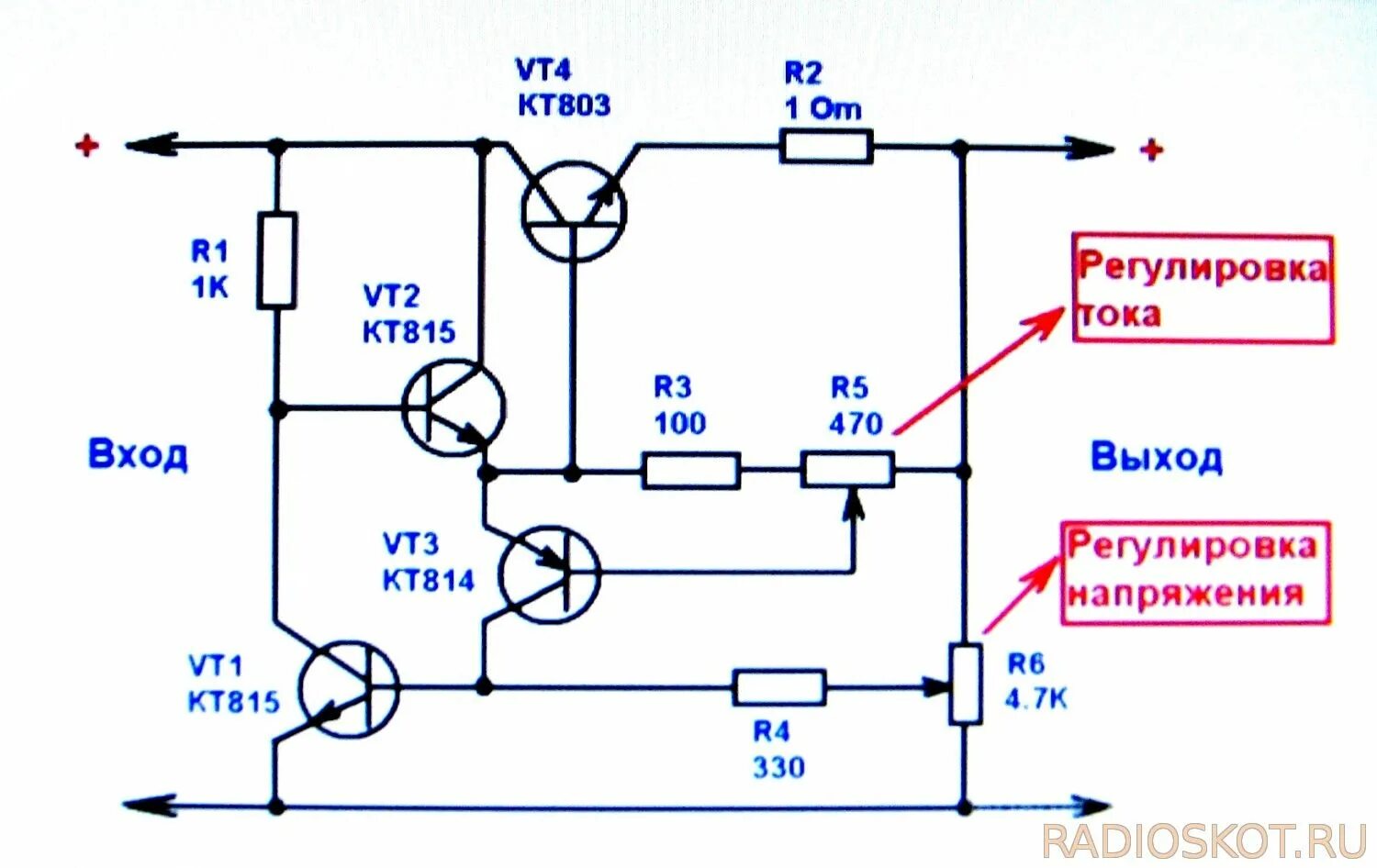 Регулятор тока своими руками схема Alimentator cu reglaj de curent si tensiune Регулятор напряжения, Биполярный тра