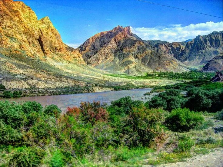 Река аракс фото Photo of Aras river, boarder of Iran-Armenia Natural landmarks, River, Boarders