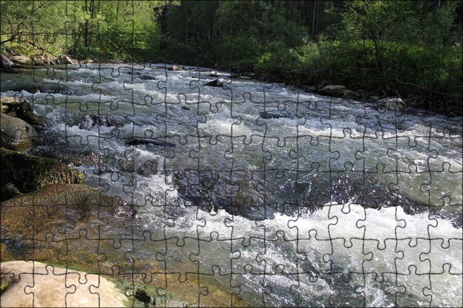 Река бавлинка фото Магнитный пазл 27x18см."Вода, река, горная река" на холодильник - купить с доста