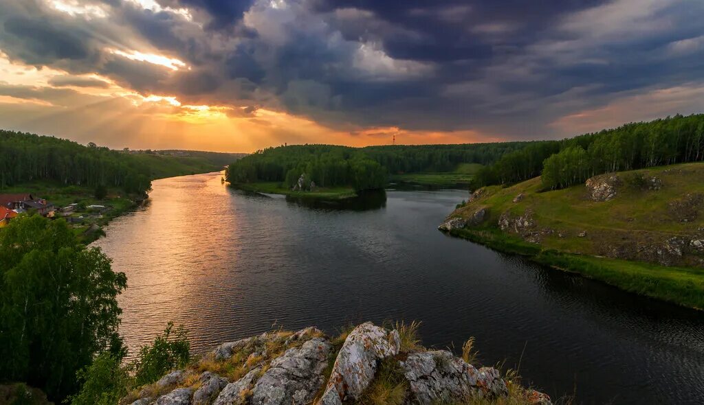 Река чепца фото Скала Лобастый камень, nature, Sverdlovsk Region, Kamensk-Uralskiy gorodskoy okr