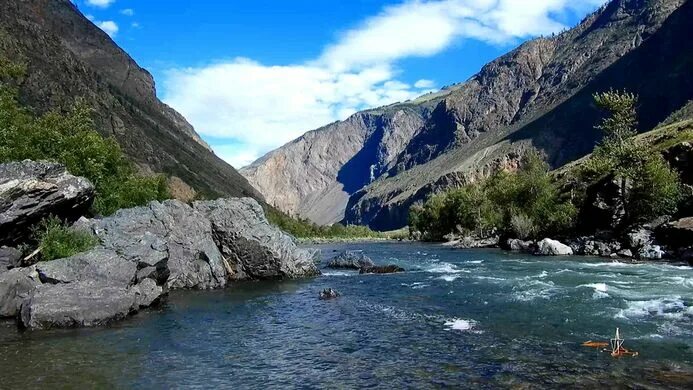 Река чулышман фото Берег реки Чулышман на Алтае в 4К. лето - 2017. Часть - 13 - Телеканал "Моя План