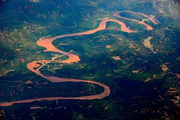 Река хуанхэ фото Río Amarillo Huanghe Rio amarillo, Río, Lugares increibles