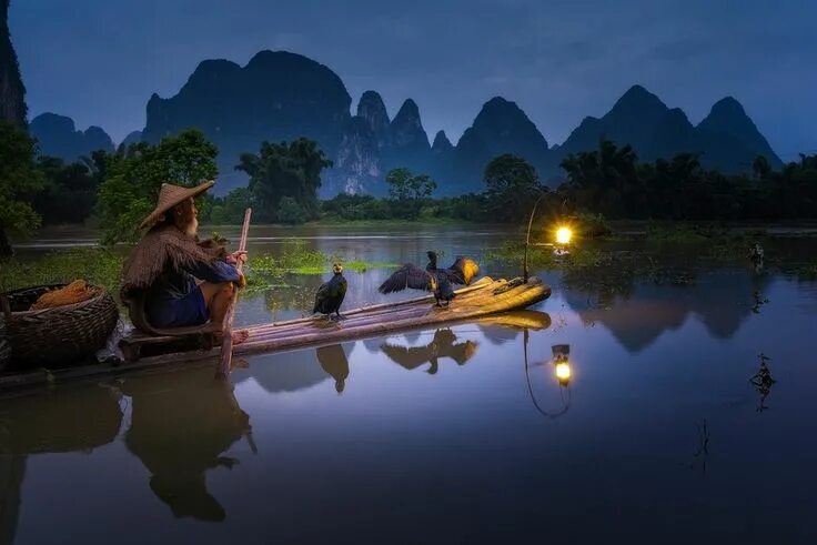 Река ли китай фото Cormorant fishing Guilin - Meet the legendary fishermen of Li river - Living + N