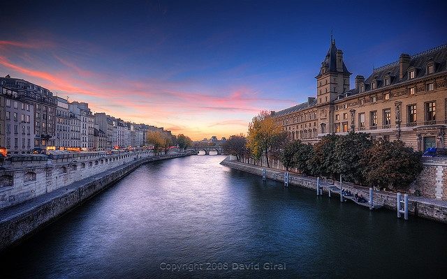 Река сена фото Sunset On The Seine River HDR Paris, France davidgiralphoto.com Paris in may, Pa