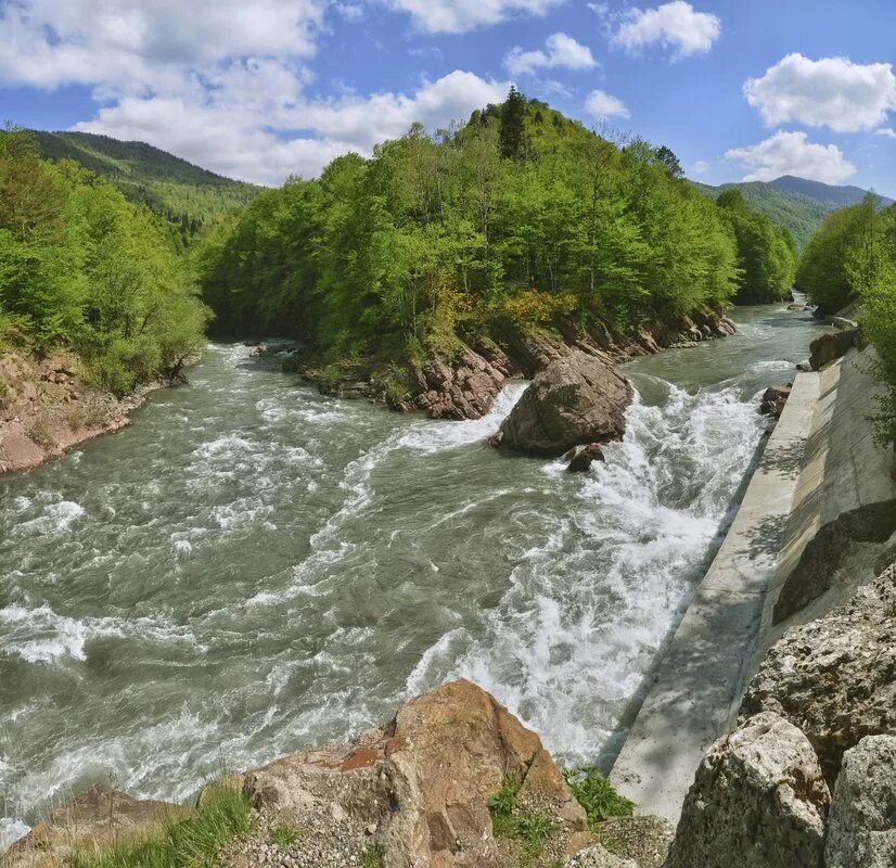 Реки адыгеи фото Слияние рек Киша и Белая - Фото № 191069