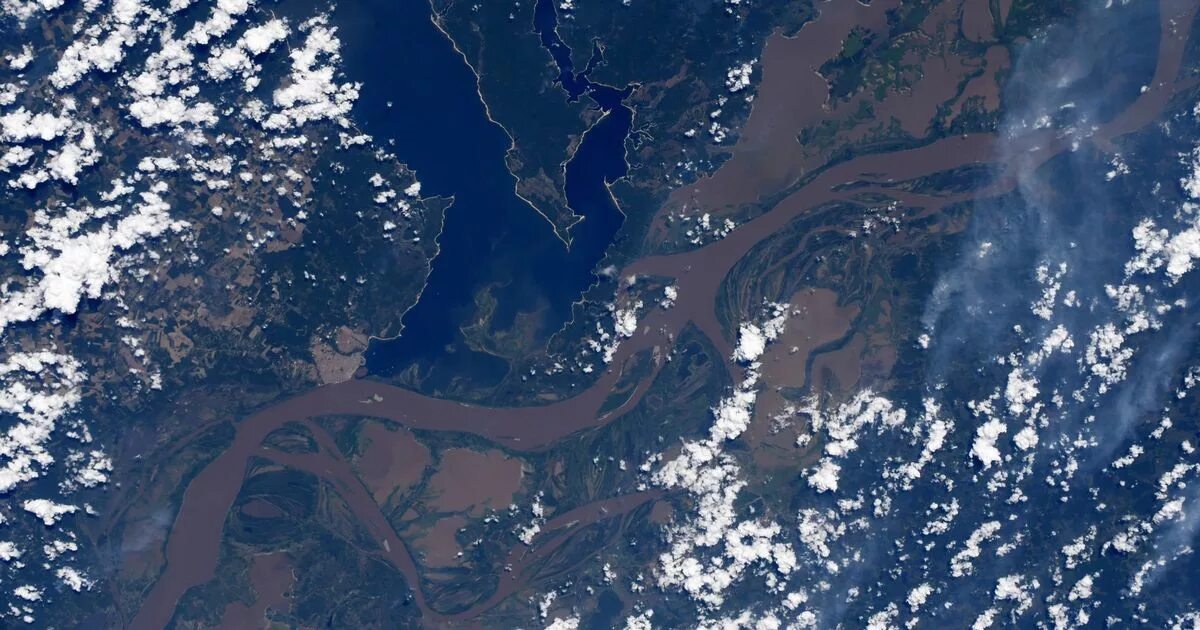 Реки из космоса фото NASA astronaut snaps stunning photo of Amazon River from International Space Sta