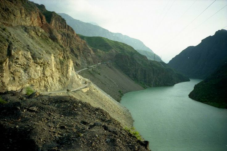 Реки киргизии фото Panorama shot of m41 with Toktogul reservoir