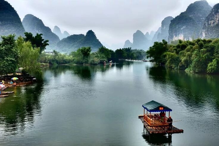 Реки китая фото China Reisebericht & Tipps Guilin Yangshuo Li River Floßfahrt, Guilin, Asienreis