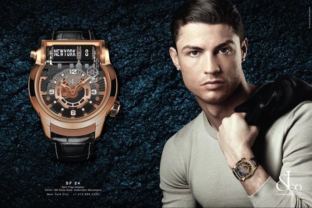 Реклама часов фото Cristiano Ronaldo Fronts New Jacob & Co. Watch Campaign