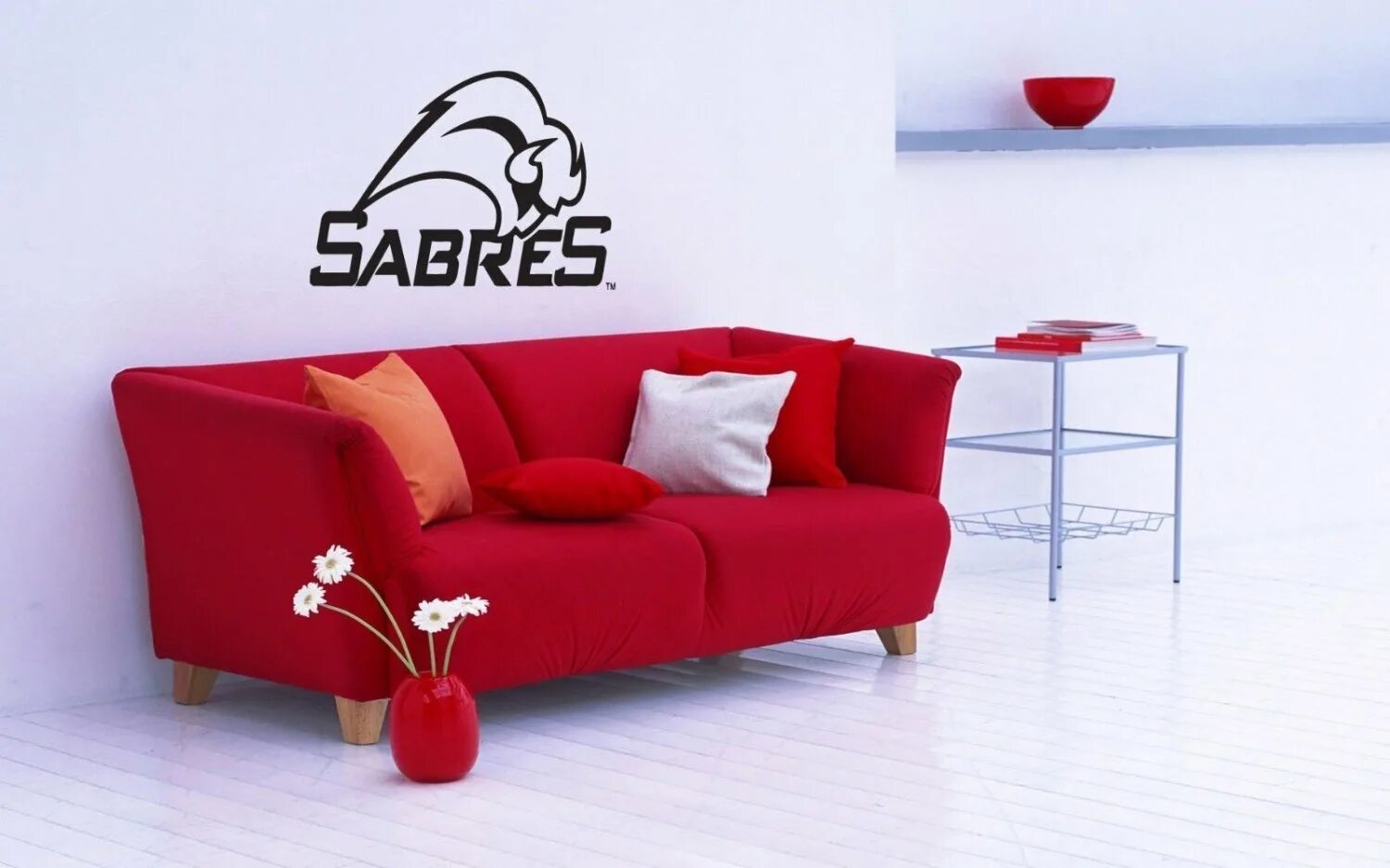 Реклама диванов фото Wall Sticker Decal American Hockey NHL Team Logo Buffalo Sabres Gm1366