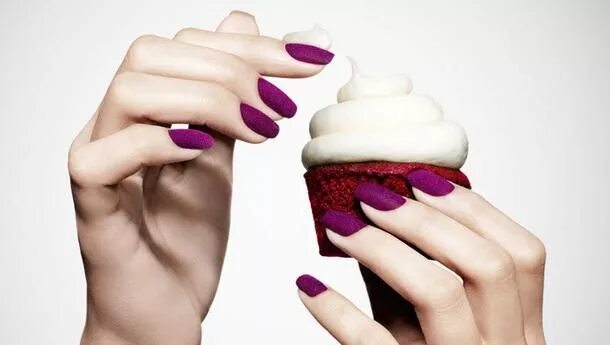 Реклама красивого маникюра Cupcake Nails! Velvet nails, Stylish nails, Purple nails