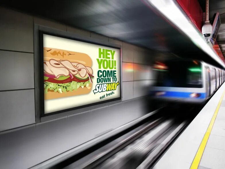 Реклама метро фото Subway Sandwich Ad