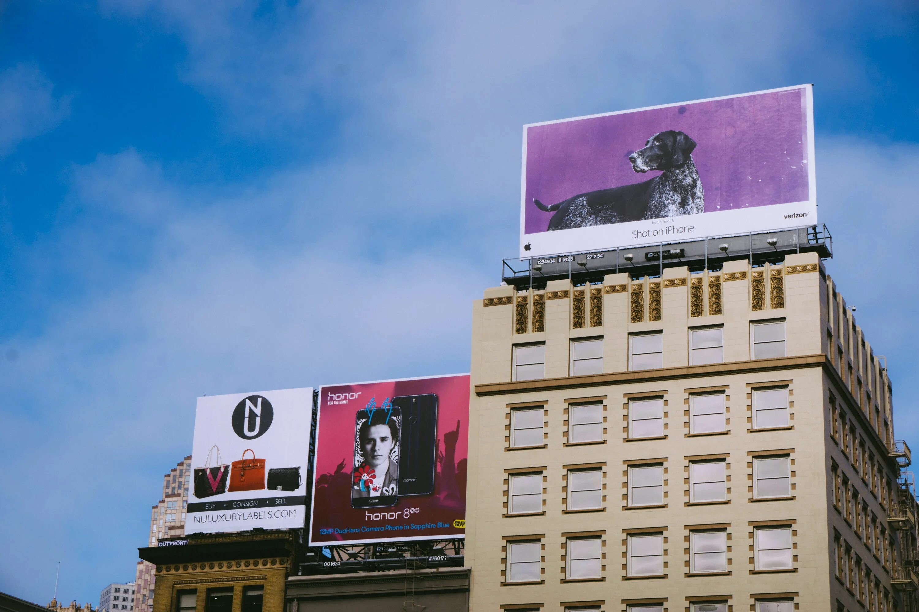 Реклама на зданиях фото san francisco union square united states bill board #advertisement #advertising 