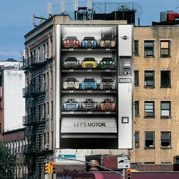 Реклама на зданиях фото 20 anuncios creativos a lo grande en edificios - Paperblog Mini cooper, Creative