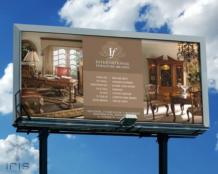 Реклама отеля фото billboard design for a furniture brand Billboard design, Real estate marketing d