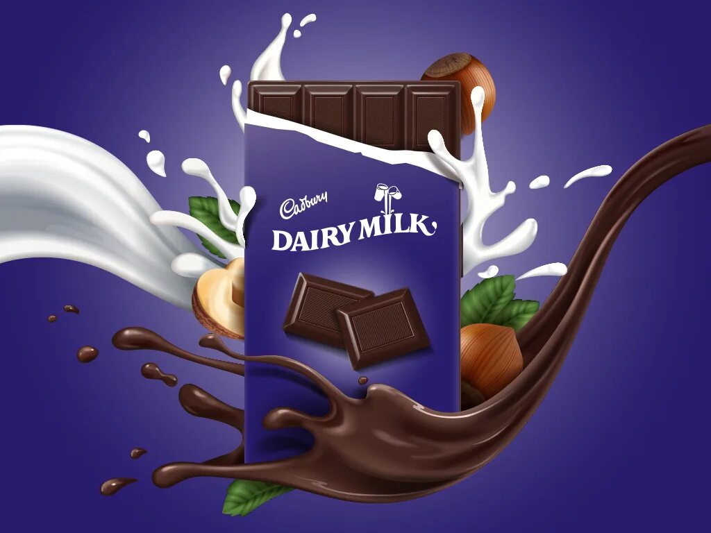 Реклама шоколада фото Dairy Milk Chocolate - Digital Ads :: Behance