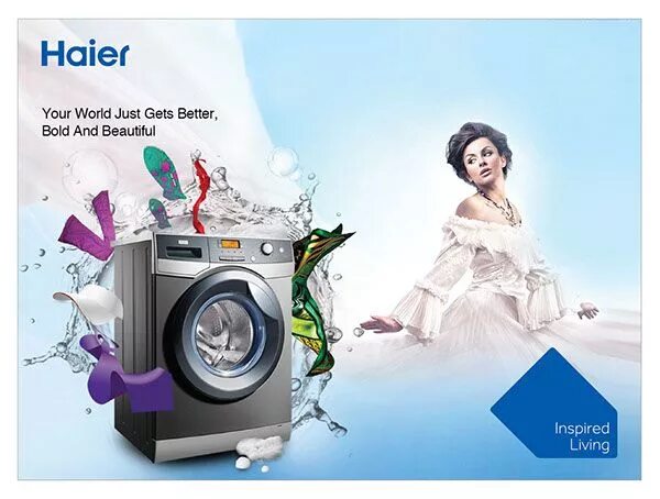 Реклама техники фото Haier (Pitch) Graphic Design Ads