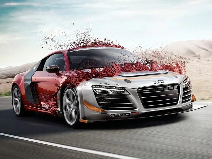 Реклама тюнинга автомобилей Audi Race CGI. on Behance Car advertising design, Car banner, Car ads