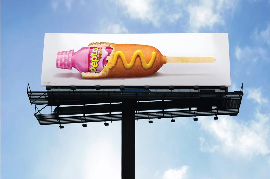 Рекламы оформление фото Pepto Bismol campaign, Publicis Billboard design, Billboard design ideas graphic