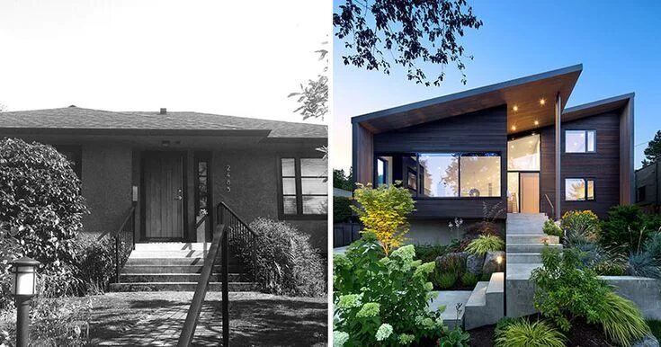 Реконструкция дома примеры работ Before And After - A Vancouver Home Gets A Modern Upgrade By Splyce Design Moder