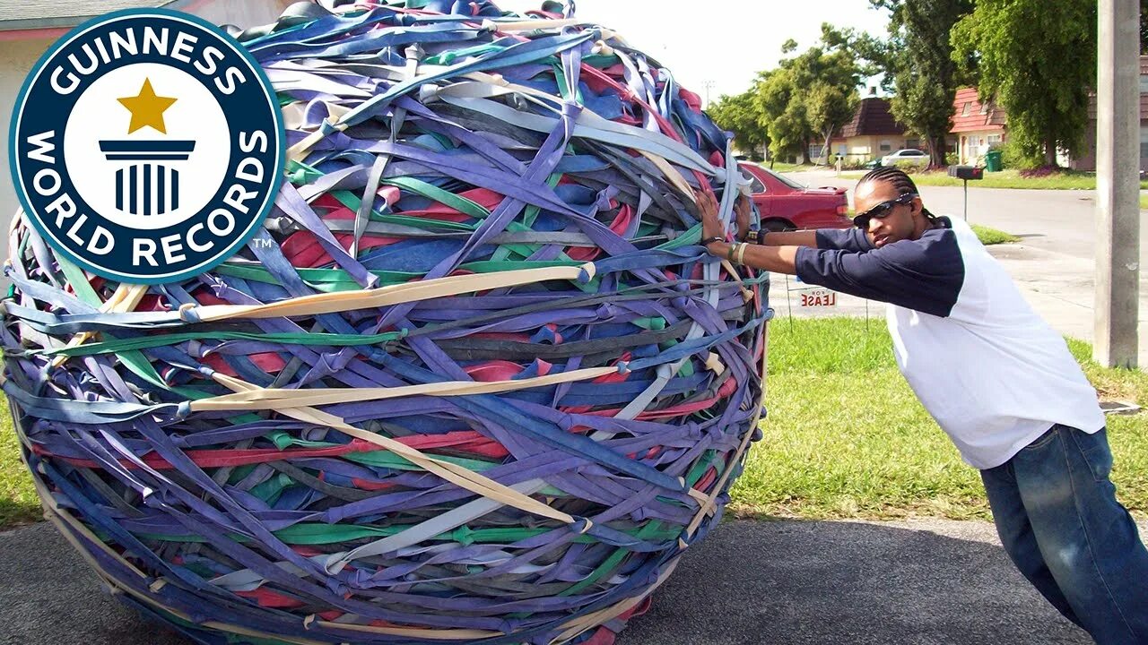 Рекорды мира фото World's Largest Rubber Band Ball - Classics - YouTube