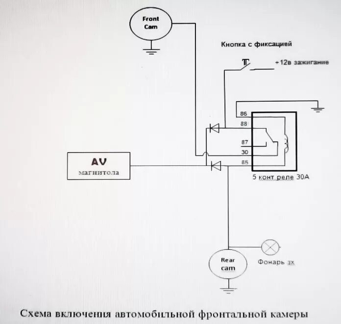 Реле 1119 3747210 10 схема подключения Единственный рабочий вариант подключения камеры заднего вида в авто с контролем 