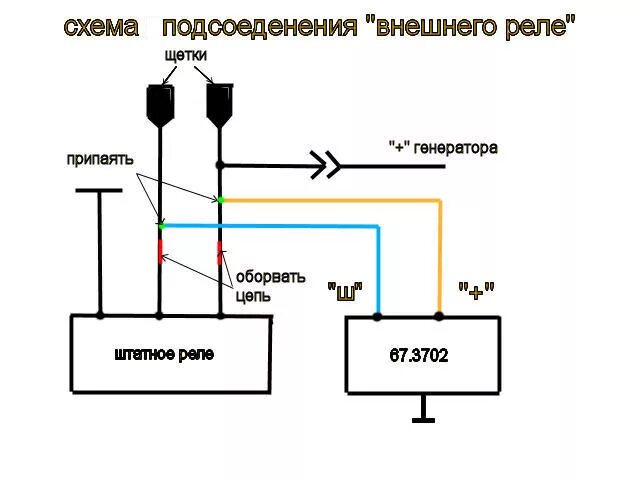 Реле 131 3702 схема подключения Ответы Mail.ru: есть ли смысл ставить реле регулятор если уже стоят щетки с табл