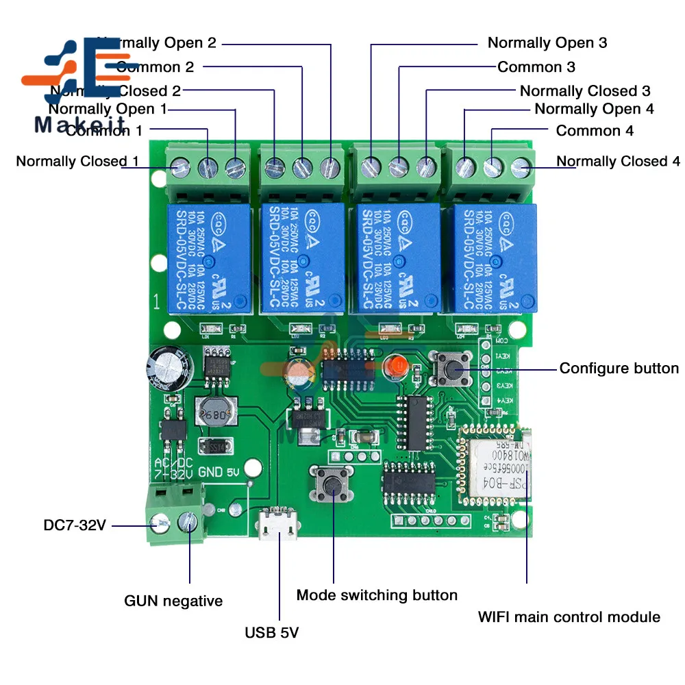 Реле 433 мгц подключение Электронные компоненты и принадлежности: 433mhz 12v relay remote - купить по выг